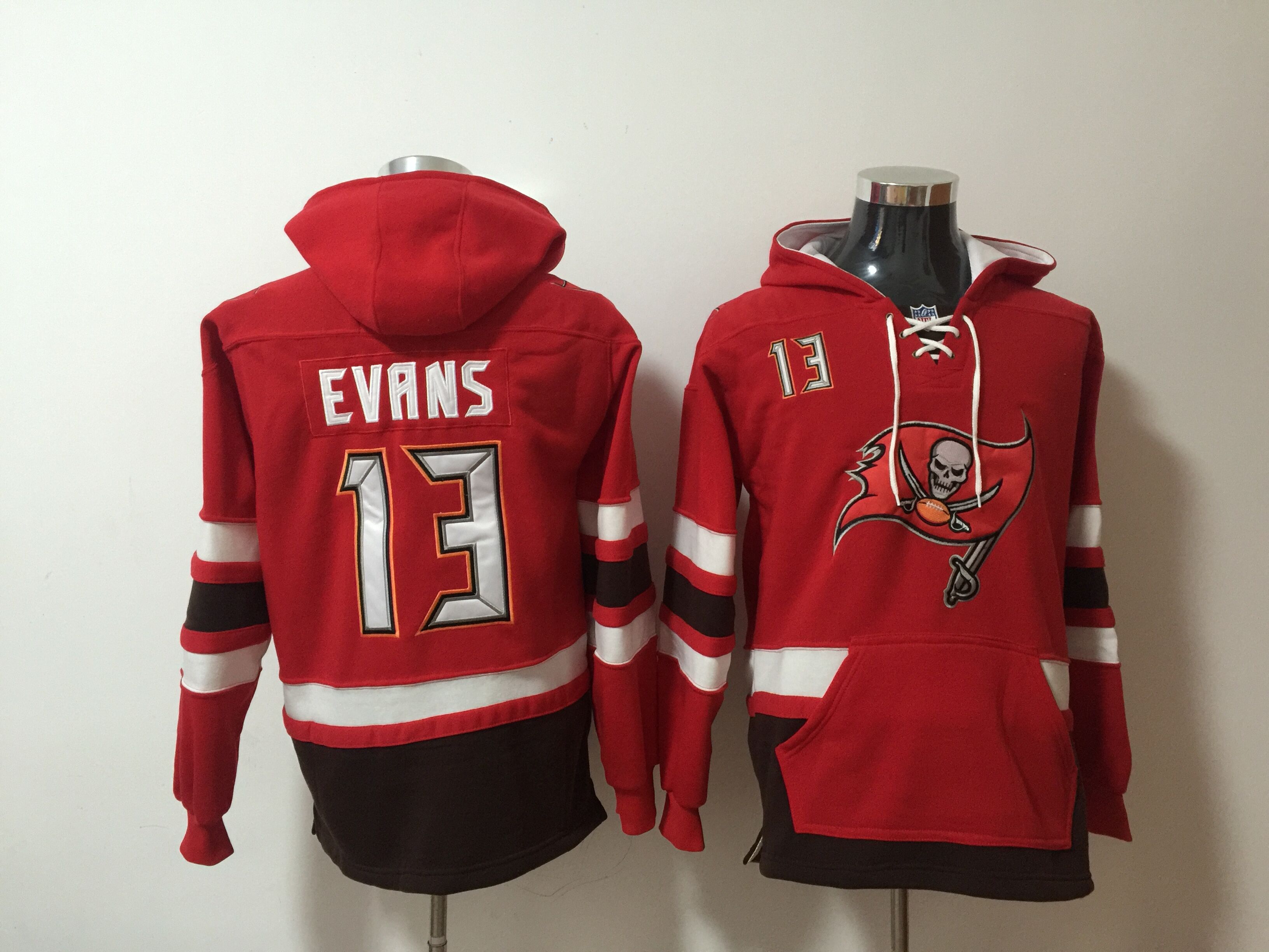 Men NFL Nike Tampa Bay Buccaneers #13 Evans red Sweatshirts->nfl sweatshirts->Sports Accessory